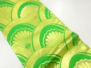 花青海波模様織出し丸帯